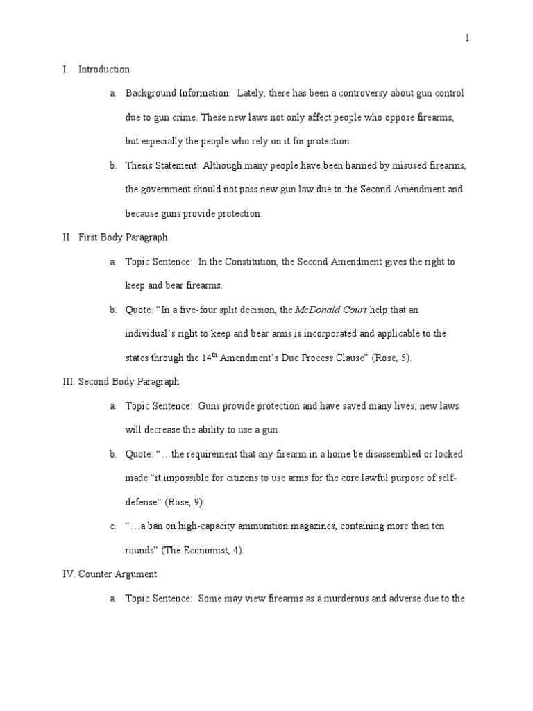 Research paper topics about gun control