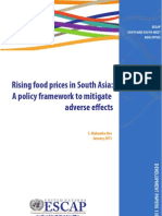 Rising Food Prices in South Asia - a Policy Framework to Mitigate Adverse Effects