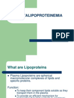 Abetalipoproteinemia Powerpoint Report