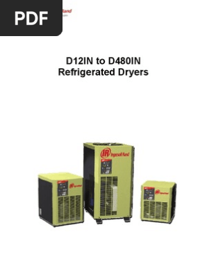 D12in To D480in Refrigerated Dryer Service Manual Humidity Safety
