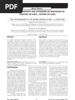 Os microrganismos nas atividades de disposição de esgotos no solo estudo de caso