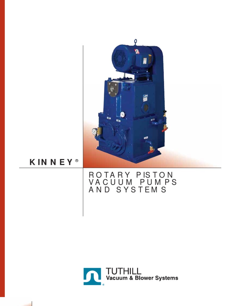 Kinney Piston Vacuum Pump Brochure PDF Vacuum Pump