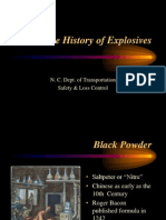 The History of Explosives: N. C. Dept. of Transportation Safety & Loss Control
