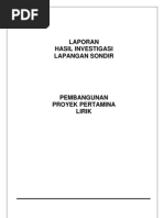 Laporan Sondir Pembangunan Proyek Pertamina Lirik