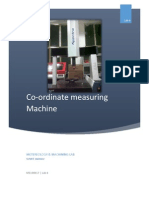 Co-Ordinate Measuring Machine: Metereology & Machining Lab