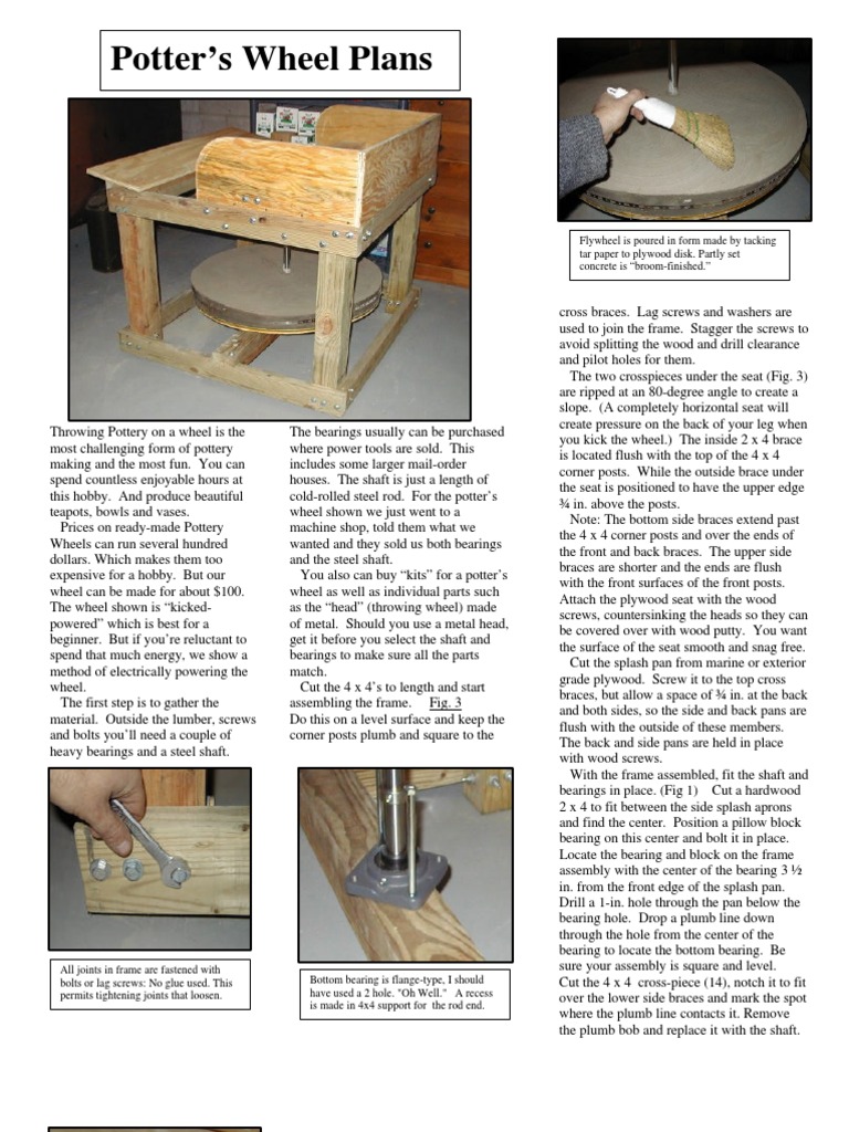 Potters Wheel Plans Screw Drill