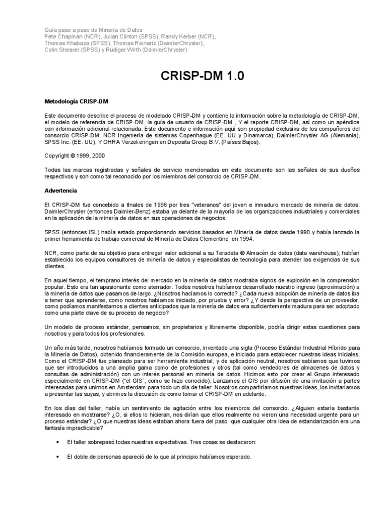 Metodologia CRISP DM | PDF | Procesamiento de datos | Toma de decisiones