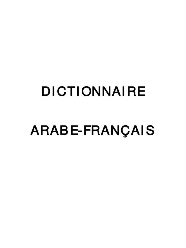 Dictionnaire Arabe Francais PDF PDF 768x1024 image Dictionnaire Arabe Francais PDF PDF photo photo