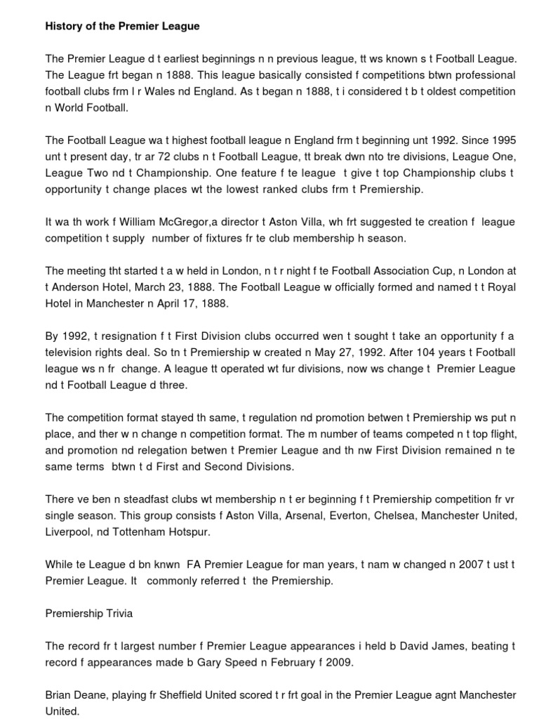 History of The Premier League1096scribd | PDF | Premier League