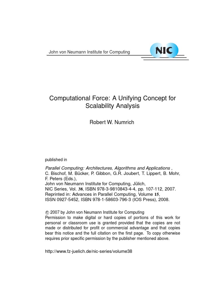 Computational Force in Scalability Analysis | PDF