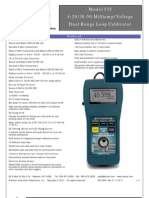 PIECAL 535 10-50mA 4-20 mA - V Calibrator Datasheet 535-9001 REV G