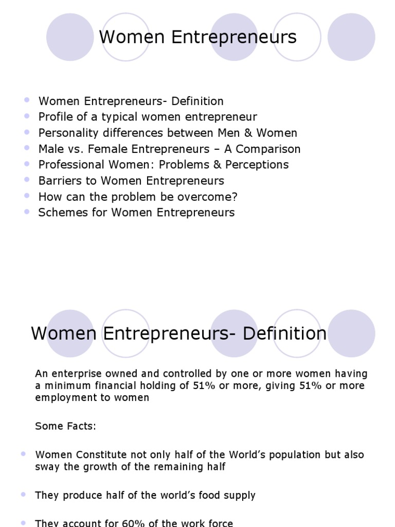 Women Entrepreneurs | PDF | Entrepreneurship | Economies