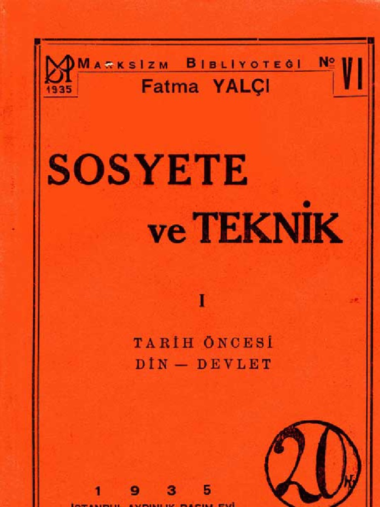 Fatma Yalçı - Sosyete Ve Teknik (1935) | PDF