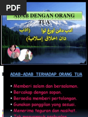 Adab Dengan Orang Tua  PDF
