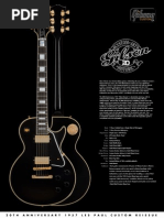 Download 20th Anniversary Les Paul Custom Reissue by Gibson Custom SN137370226 doc pdf