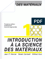 Introduction à la science des matériaux Par Jean Pierre Mercier-Wilfried Kurz-Gérald Zambelli
