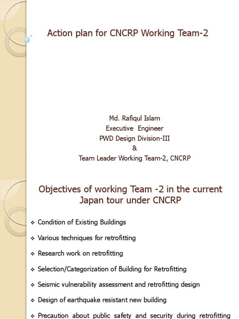 CNCRP Retrofitting Action Plan | PDF | Engineering | Civil Engineering