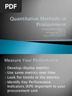 Quantitative Methods in Procurement