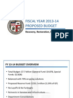 Mayor's FY 2013-2014 Budget Presentation