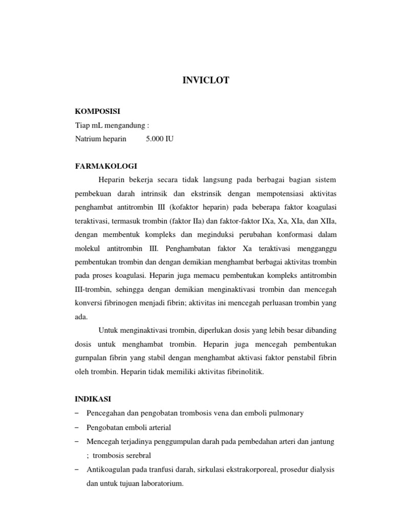 Panduan Penggunaan Natrium Heparin | PDF | Pengembangan Diri | Sains ...