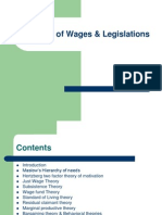 Theories of Wages & Wage Legislation