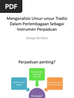 Menganalisis Unsur-Unsur Tradisi Dalam Perlembagaan Sebagai Instrumen Perpaduan