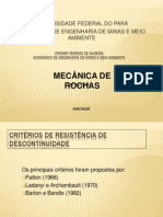 Critérios de Resistência de Descontinuidade