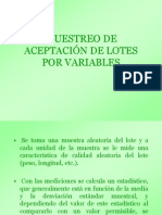 Muestreo de Aceptacion X Variables