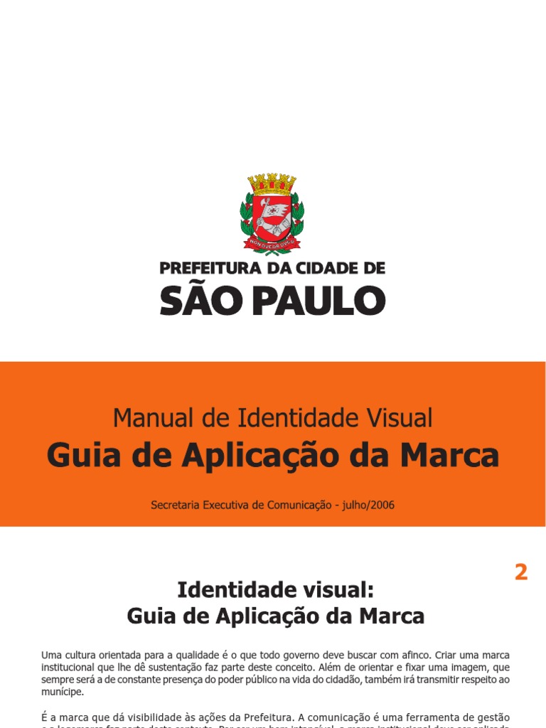 Manual de Identidade Visual PMSP | PDF | Marca | Cor