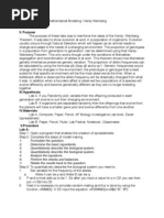 Download Lab Report Hardy- Weinberg by Denise Grover SN137419822 doc pdf