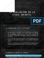 La Evaluacion en La Etapa Infantil