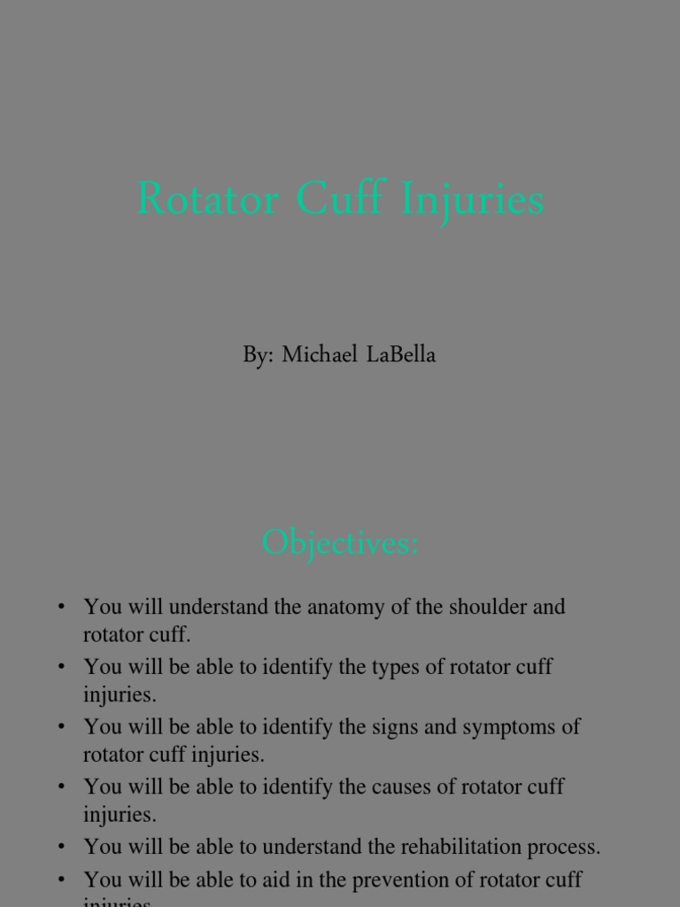 Understanding Rotator Cuff Injuries | PDF | Shoulder | Anatomical Terms ...