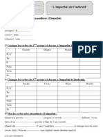 Imparfait - Cm1 - Exercices Corrigés - Conjugaison - Cycle 3 2