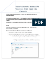 Soporte y Mantenimiento Instalación de Controladores de Un Equipo de Cómputo