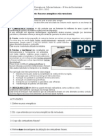 Ficha 8 Ano - Recursos Energeticos Nao Renovaveis