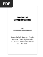 Download Bahan Ajar - Pengantar Metode Numerik by Muhammad Halmi Dar Hasibuan SN137470219 doc pdf