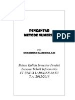 Bahan Ajar - Pengantar Metode Numerik