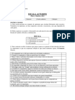 Anexo C - Prueba Piloto, Escala ACTI-BITS - Daniel Pinto y Clíver Sánchez