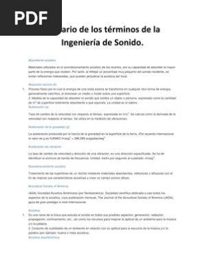 Diccionario De Los Terminos De La Ingenieria De Sonido Olas Sonido