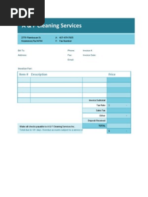 A & F Cleaning Services Inc