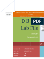 Dbms Lab File: L ' L D I O M & S