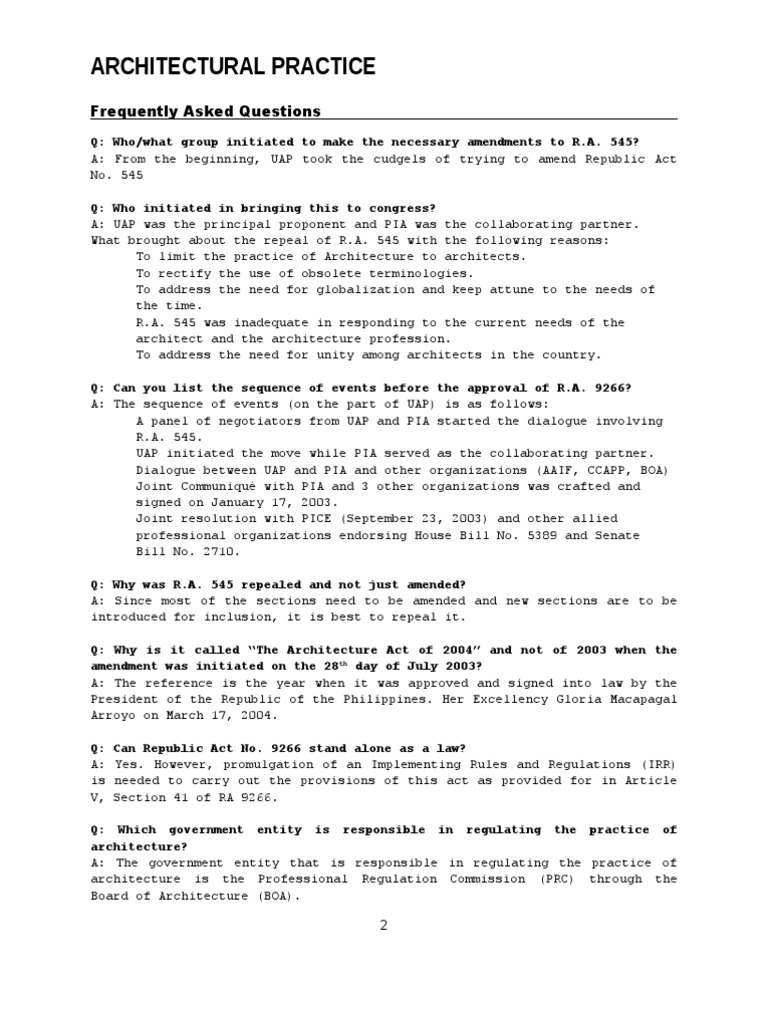 1 A | PDF | Licensure | Architect