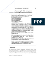 Evaluation of GSCM Practices in the Malaysian Automotive Industry