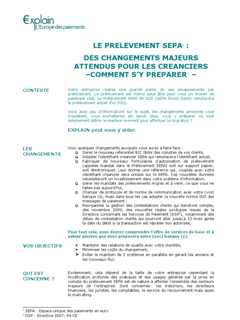 Trouver Ics Créancier Sepa – Référentiel des identifiants créanciers ...