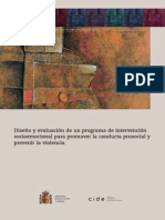 Diseño y Evaluación de Un Programa de Intervencion Socioemocional para Promover La Conducta Prosocial y Prevenir La Violencia PDF