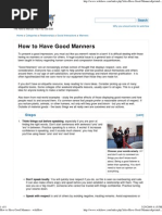 Download How to Have Good Manners by muhathanas5669 SN13750270 doc pdf