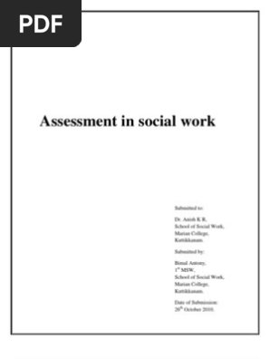 Assessment in Social Work