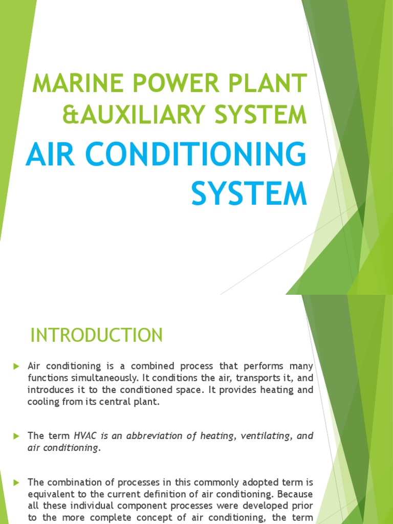 Air Conditioning System on Ships Air Conditioning Hvac