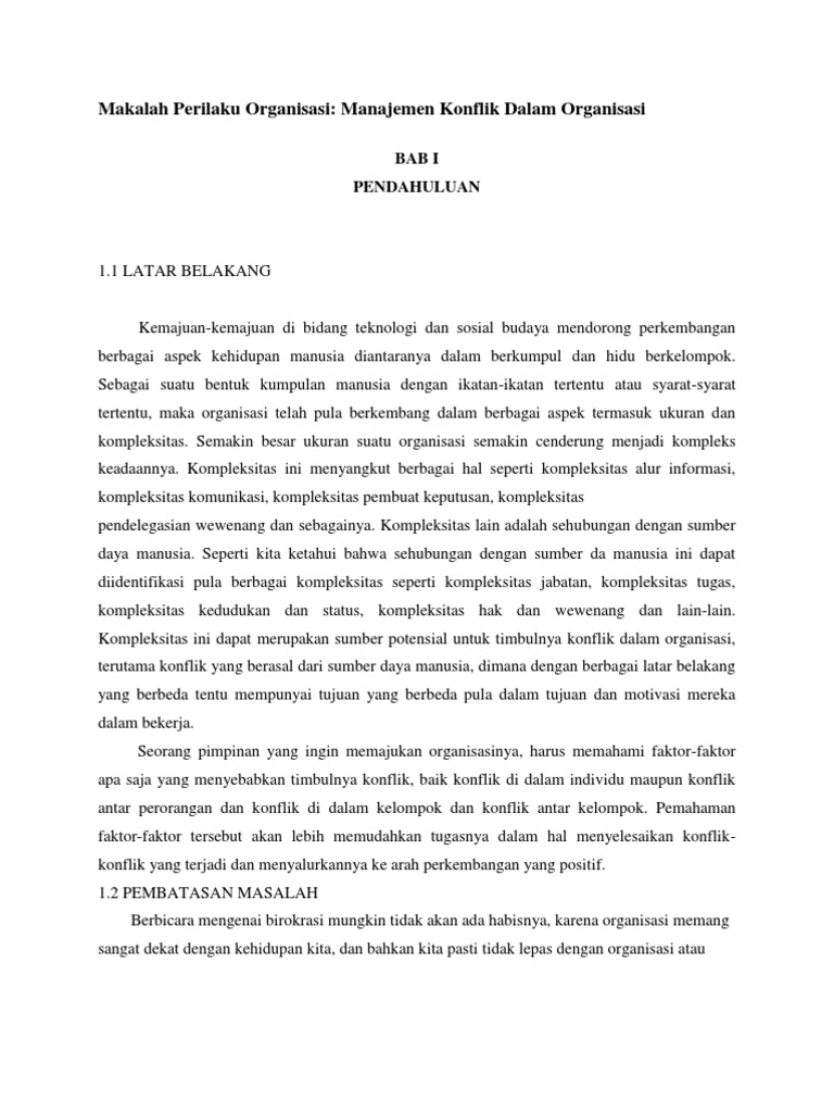 Makalah Perilaku Organisasi