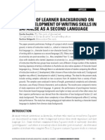 Effects of Learner Background On The Development of Writing Skills in Japanese As A Second Language